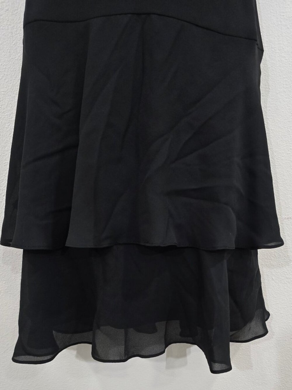 Rabbit Rabbit Rabbit ✦ Sleeveless V-Neck Chiffon Dress ✦ Floral Accent Black 4 - Picture 8 of 12